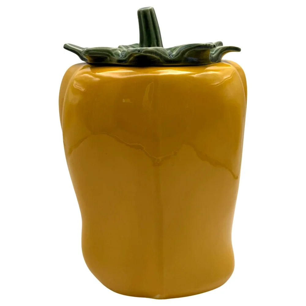 Vintage McCoy Yellow Bell Pepper Cookie Jar with Lid #157 Ceramic USA 10